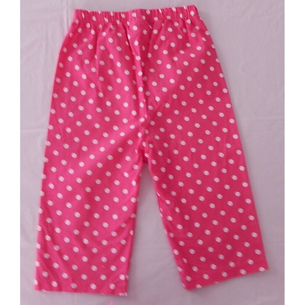 Rare Editions Girls Pants Size 6X Pink Relaxed Cotton Pull On  Casual Polka Dot